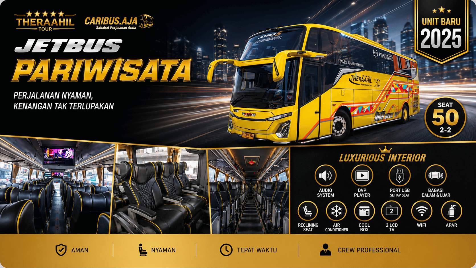 Sewa bus & paket wisata THE RAAHIL TOUR AND TRAVEL