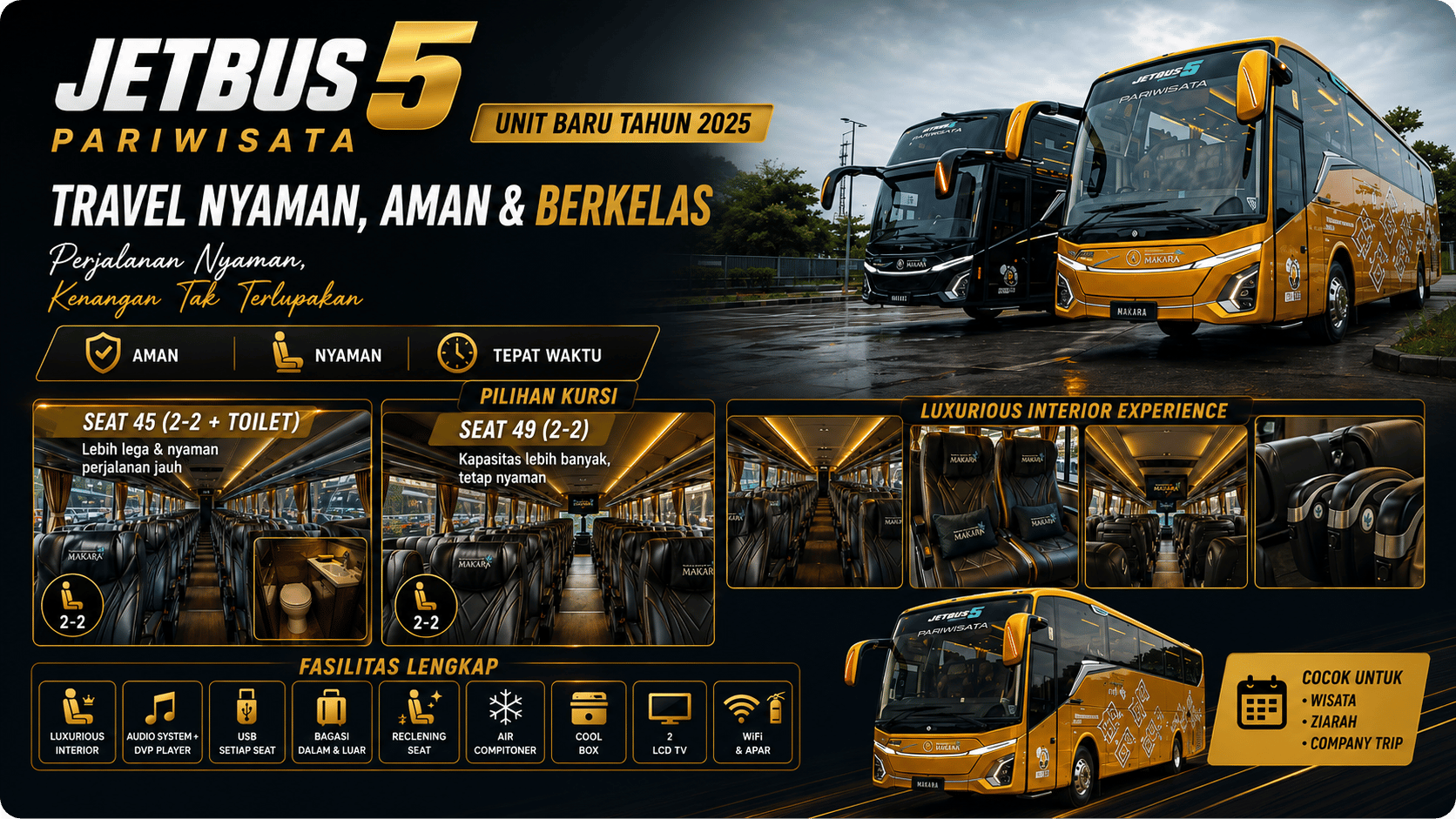 Sewa bus & paket wisata THE RAAHIL TOUR AND TRAVEL