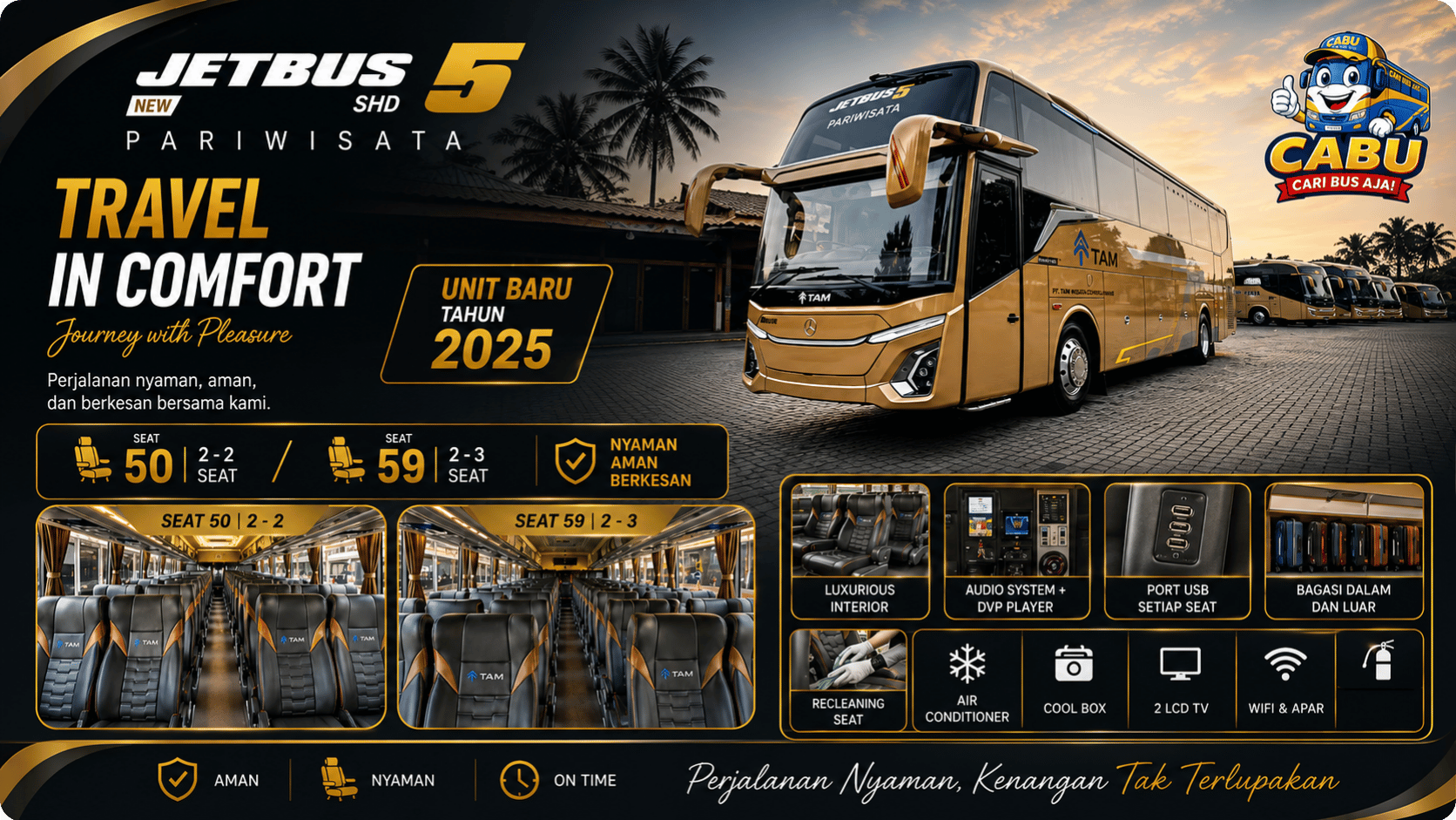 Sewa bus & paket wisata THE RAAHIL TOUR AND TRAVEL