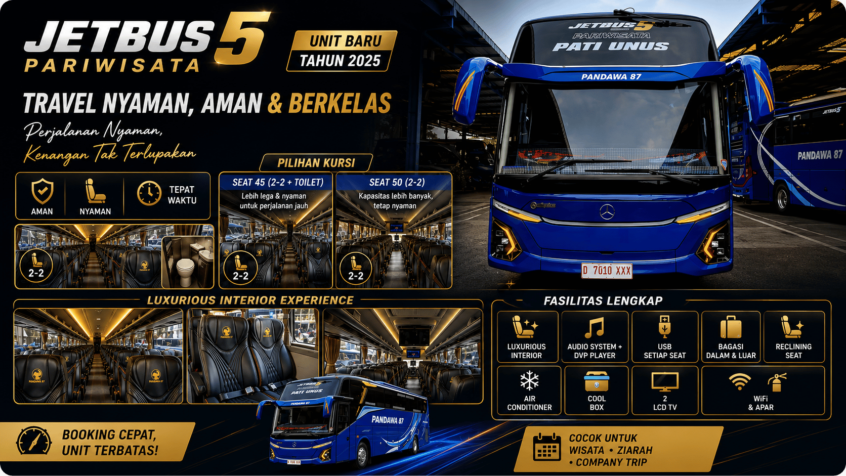 Sewa bus & paket wisata THE RAAHIL TOUR AND TRAVEL