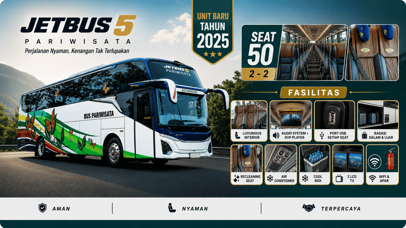 Sewa bus & paket wisata THE RAAHIL TOUR AND TRAVEL