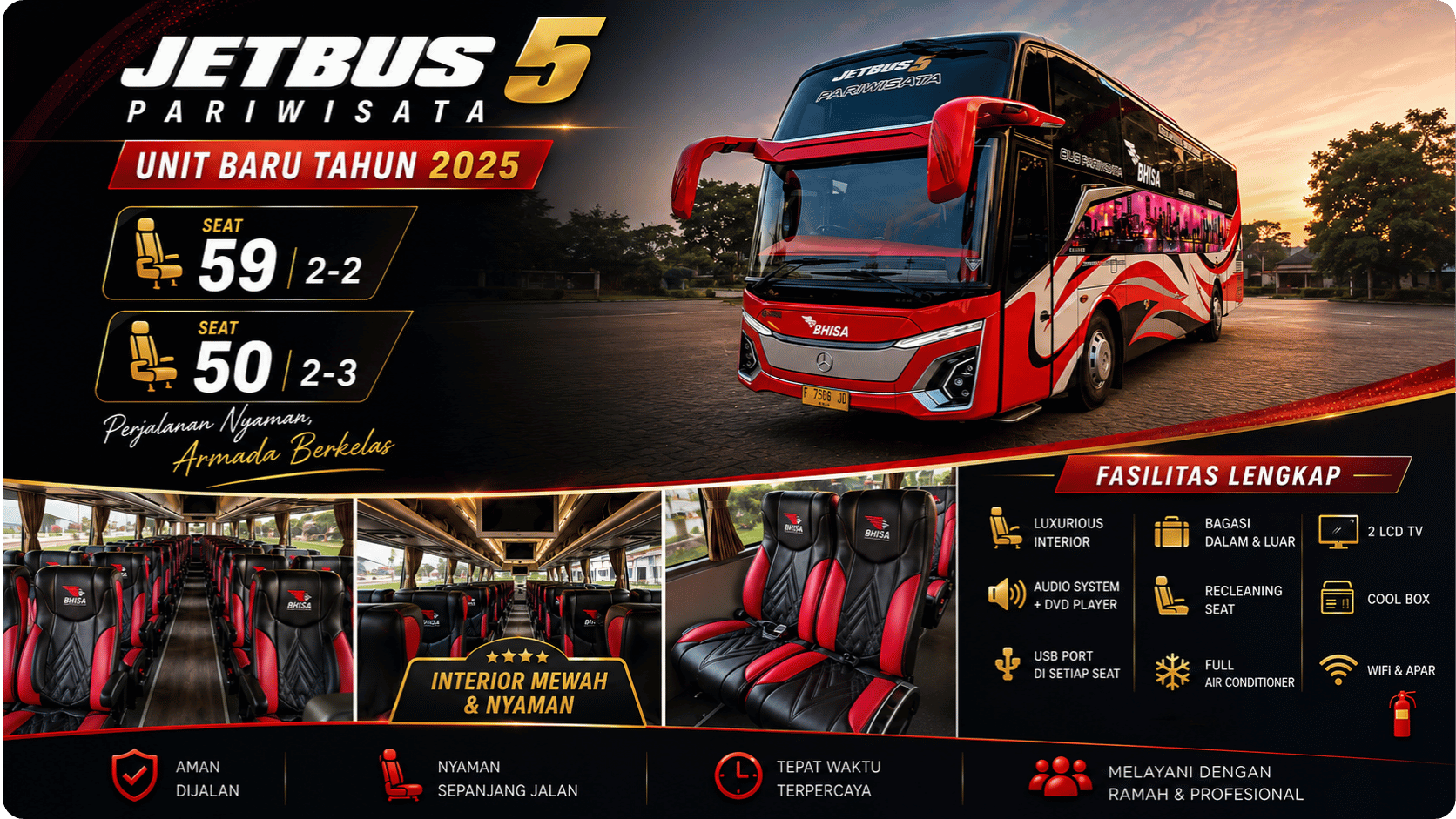 Sewa bus & paket wisata THE RAAHIL TOUR AND TRAVEL