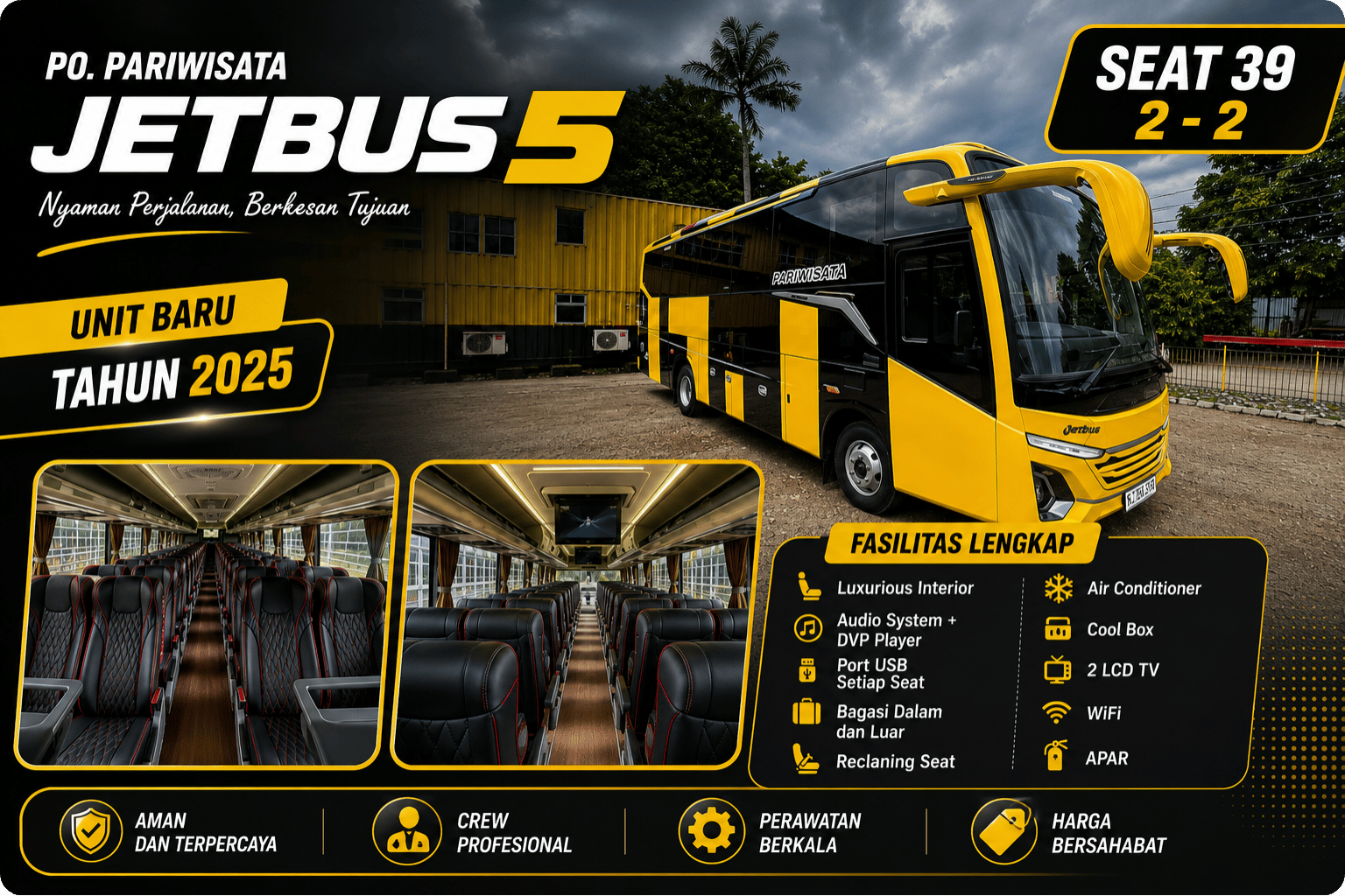 Sewa bus & paket wisata THE RAAHIL TOUR AND TRAVEL