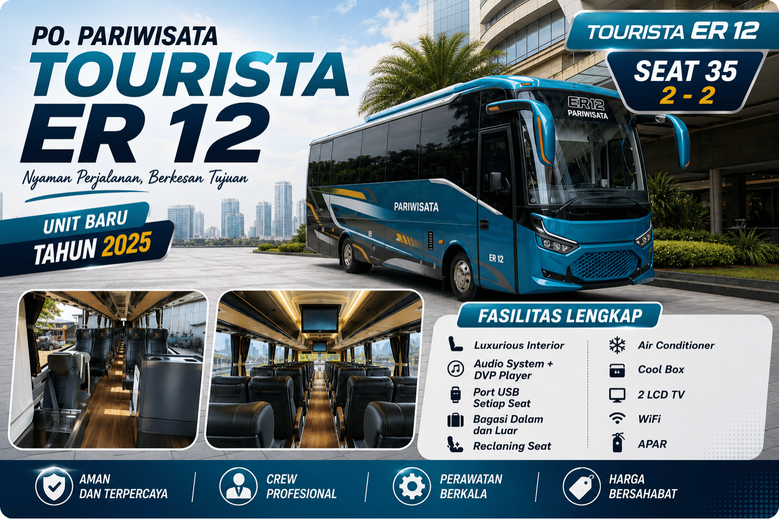 Sewa bus & paket wisata THE RAAHIL TOUR AND TRAVEL