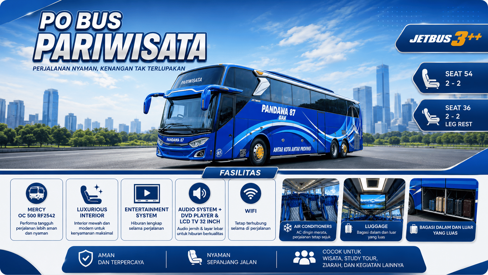 Sewa bus & paket wisata THE RAAHIL TOUR AND TRAVEL