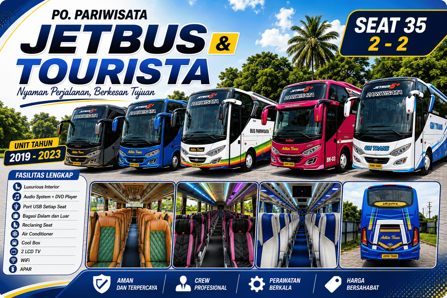 Sewa bus & paket wisata THE RAAHIL TOUR AND TRAVEL